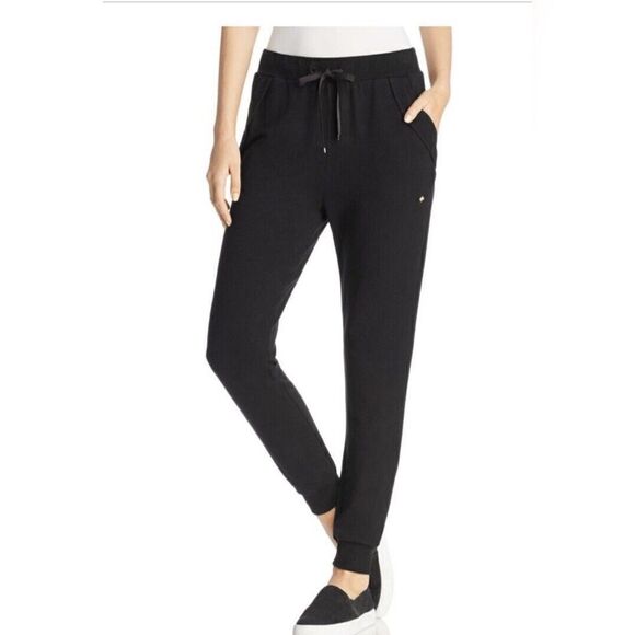 Kate Spade Ruffle Jogger Sweatpants - Black - Picture 1 of 8